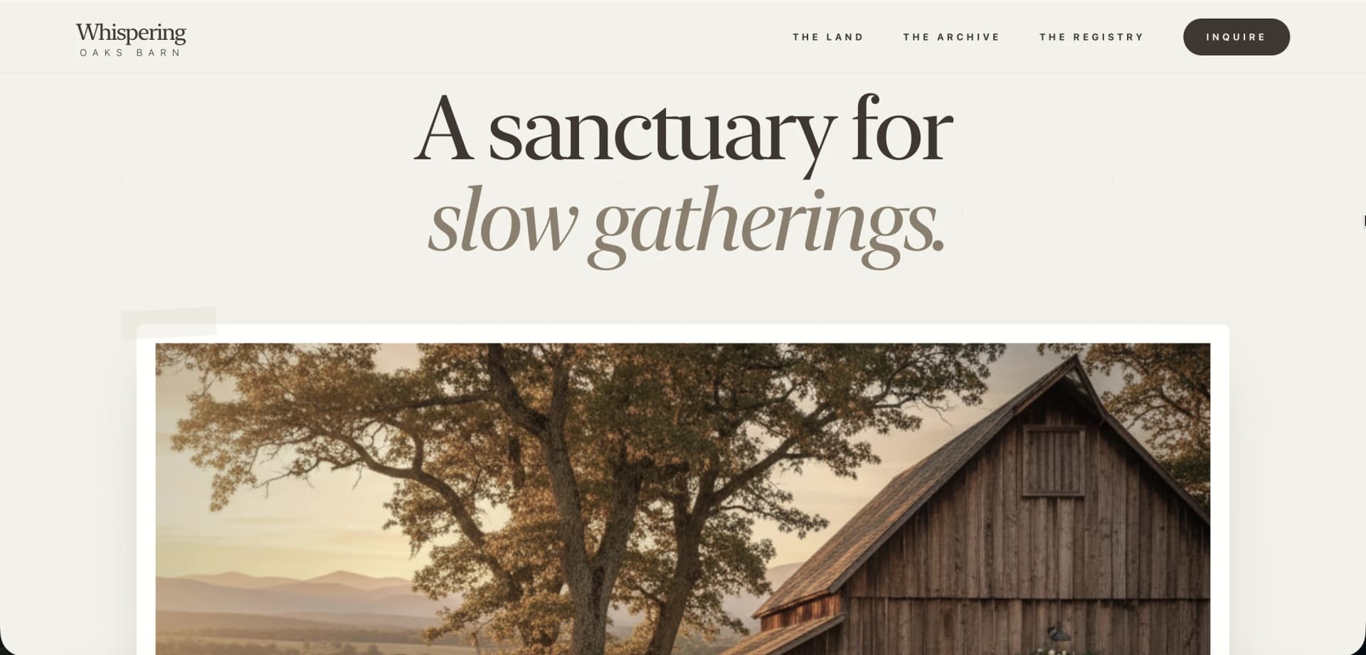 Rustic Barn Venue