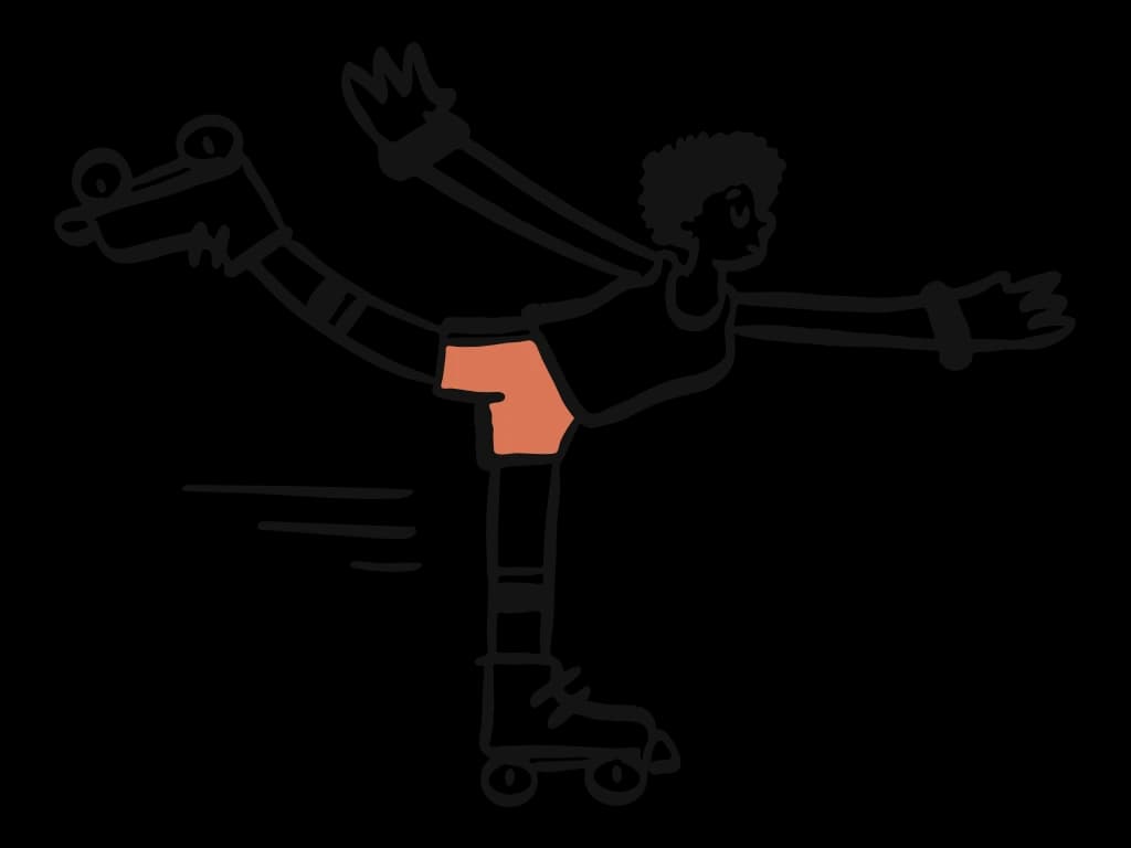 Person roller skating